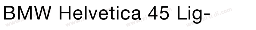 BMW Helvetica 45 Lig字体转换